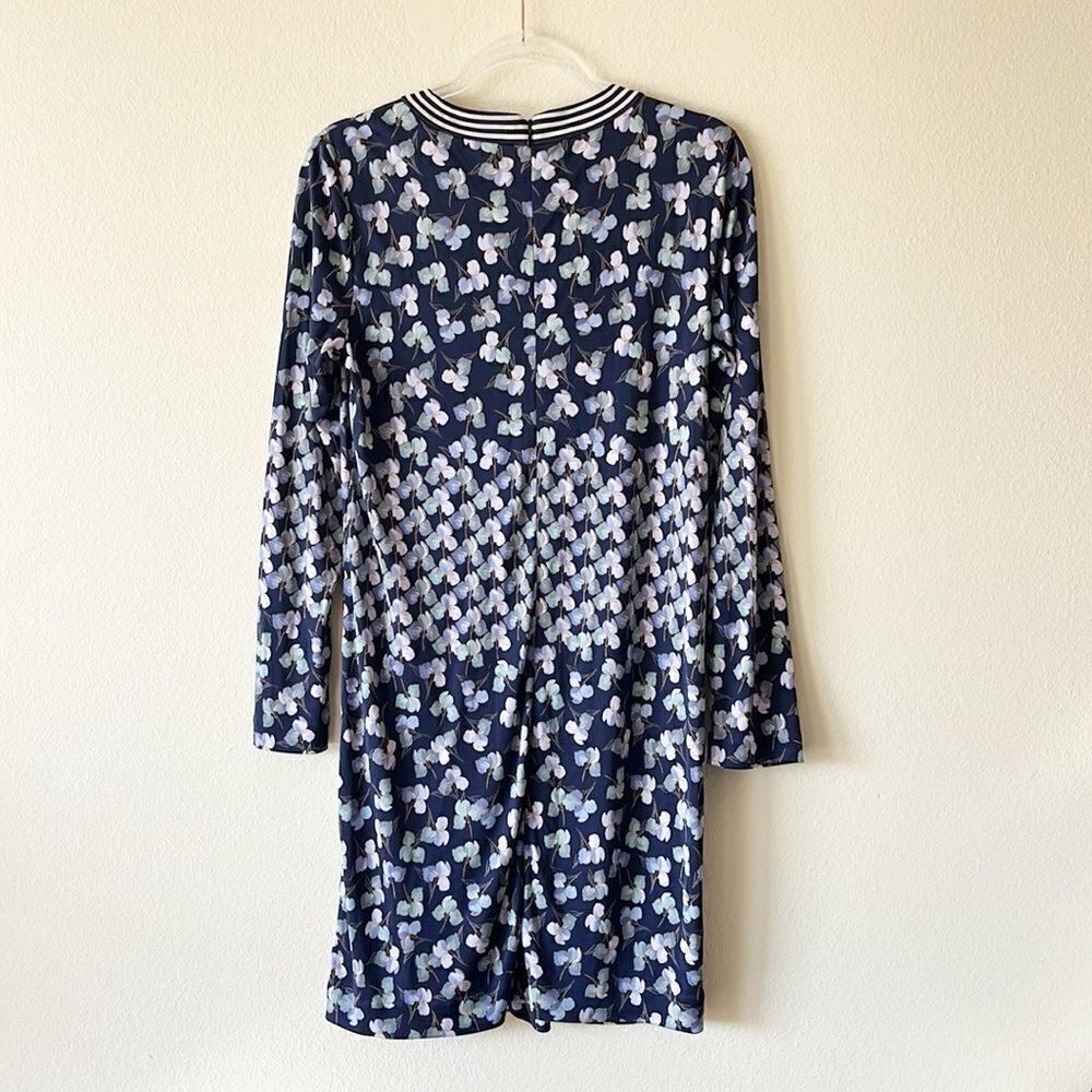 A.L.C. Floral Print 100% Silk Sheath Long Sleeve Dress - Picture 8 of 15